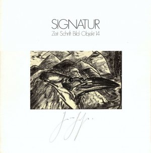 SIGNATUR [von G. Grass signiertes Exemplar des Kunstobjektes:] "Signatur Zeit. Schrift. Bild. Objekt 14"