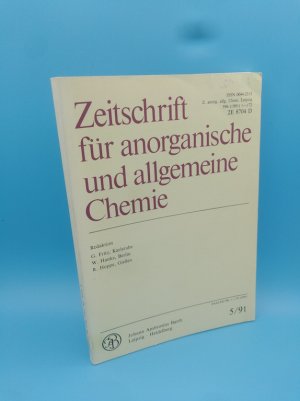 Zeitschrift für anorganische und allgemeine Chemie 5/91 = Bd. 596, April 1991