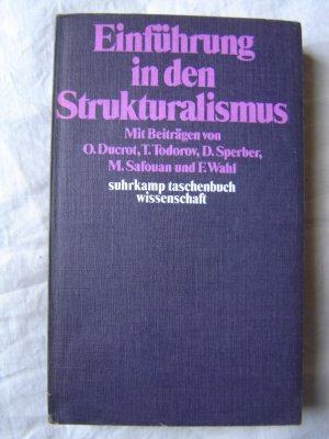 Einführung in den Strukturalismus. (ISBN 9783825897130)