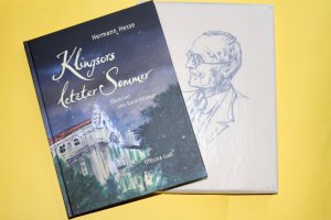 Klingsors letzter Sommer – 1/150 num. Ex. der Vorzugsausgabe mit Original-Strichätzung (Motiv: Hermann Hesse), signiert!