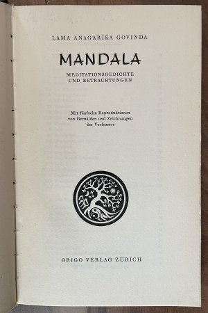 antiquarisches Buch – Anagarika Govinda – Mandala. Der heilige Kreis. Stufen der Meditation. Meditationsgedichte und Betrachtungen.