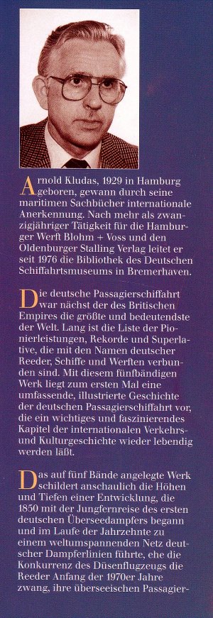 gebrauchtes Buch – Arnold Kludas – Die Geschichte der deutschen Passagierschiffahrt 1850 bis 1990 in 5 Bänden