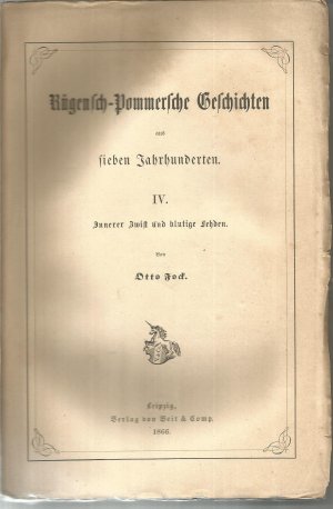 Rügensch-Pommersche Geschichten aus sieben Jahrhunderten. Band V: Revolution und Reformation.