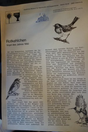 gebrauchtes Buch – Staatliches Museum für Naturkunde und Vorgeschichte-Rotkehlchen (Erithacus rubecula)- Vogel des Jahres 1992