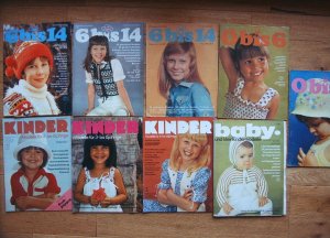 9x DDR Mode- Zeitschriften mit Schnittmusterbogen: KINDER- Modelle für 3- bis 6jährige 6- bis 14jährige, "6 bis 14", "0 bis 6", baby und Kleinkindermodelle