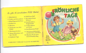 Fröhliche Tage Ein PIXI Buch 9 Printed in Denmark by Bording