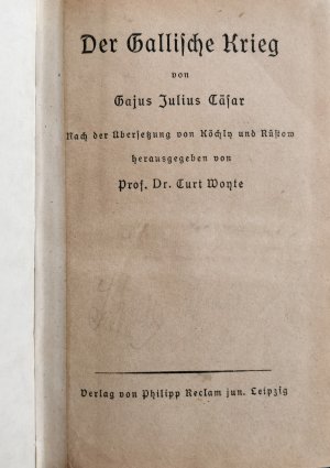 antiquarisches Buch – Gaius Iulius Caesar – Der Gallische Krieg