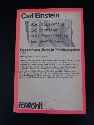 Die Fabrikation der Fiktionen (Fiktion). Gesammelte Werke in Einzelausgaben. Buch 1: (ohne Titel). Buch 2: Die Monstres. Buch 3: Das Vacuum. Buch 4: Sonderbild […]