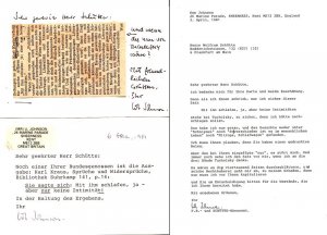 Schriftsteller (1934-1984; Georg-Büchner-Preis 1971): Konvolut aus drei Teilen: 1 eigenh. Postkarte mit U., 1 Brief m. U. und 1 Postkarte m. U.