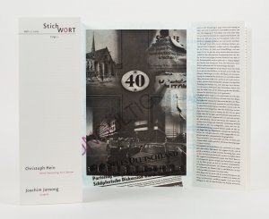 Keine Umarmung, kein Gezeter. (Rede auf Hans Mayer in der Deutschen Bücherei, 9. Juni 2001.) Mit 1 Original-Graphik (Radierung, Siebdruck, Photocollage […]