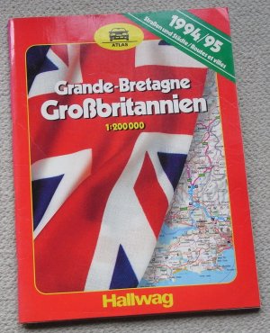 gebrauchtes Buch – Hallwag • Harper/Collins Publishers  – Auto Atlas Großbritannien 1:200.000 • Road Atlas Britain • Großformat  38,5 x 28,5 cm