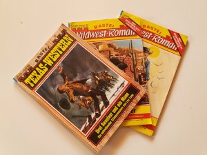 gebrauchtes Buch – Lex Lane - Rex Banner – 1 x Texas Western - Nr. 199 + 2 x Wildwest Roman - Nr. 1090 - Nr. 1109 - Drei Revolver und ein Mann - Der Brasada Tiger - Im Schatten der Geier