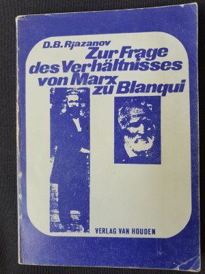 Einband - Rjazanov - Zur Frage des Verhältnisses von Marx zu Blanqui.