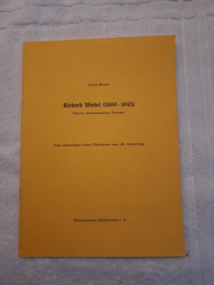 gebrauchtes Buch – Ulrich Müller – Richard Wiebel (1869-1945). Pfarrer, Kunstsammler, Forscher.