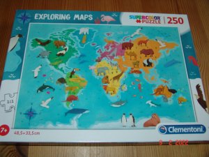 gebrauchtes Spiel – Exploring Maps " Tiere der Welt " - 250 Teile