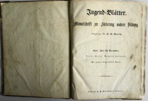 Jugend - Blätter. Monatsschrift zur Förderung wahrer Bildung. Der ganzen folge XXXIX. Band