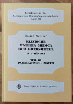 Klinische Materia Medica der Krebsmittel / Pankreatinum - Zincum