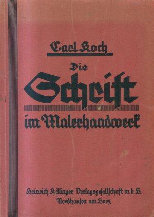 Die Schrift im Malerhandwerk