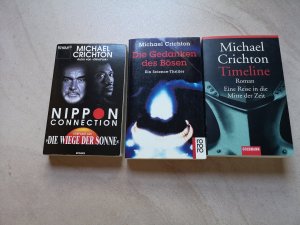 gebrauchtes Buch – Michael Crichton – Timeline - Eine Reise in die Mitte der Zeit , Die Gedanken des Bösen, Nippon Connection