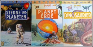 Drei Giant Books: Planet Erde / Sterne und Planeten / Dinosaurier