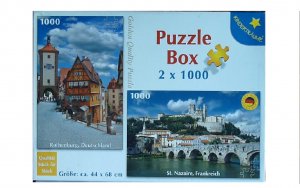 gebrauchtes Spiel – PUZZLE „Rothenburg u. Frankreich“, 2x1000 Teile, Nr.9318