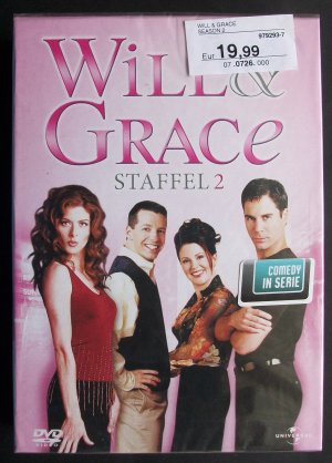 gebrauchter Film – James Burows – Will & Grace Staffel 2 (4-DVD-Box, FSK ab 6, deutsche Sprache und englische Sprache, ca. 505 Minuten) (ungeöffnete Verpackung)