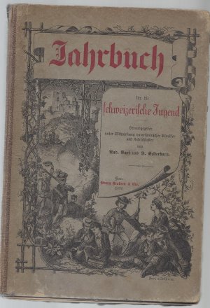 Jahrbuch für die schweizerische Jugend 1879 mit altem Comic mit Bob dem Elefanten