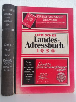 Detmold - Lemgo - Lippe, Lippisches Landes-Adressbuch 1954 mit den Kreisen Detmold und Lemgo Einwohnerbuch mit Lage Horn Schwalenberg Schötmar Lemgo Bad […]