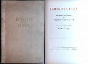 Romeo und Julia. Trauerspiel in fünf Aufzügen., Mit Originallithographien von Bernhard Hasler. [Nummeriertes Exemplar mit 10 Original-Lithografien].