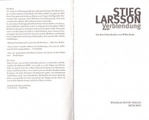 gebrauchtes Buch – Stieg Larsson – Verblendung (1)