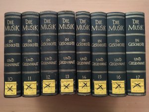 Die Musik in Geschichte und Gegenwart, 17 Bände komplett. Allgemeine Enzyklopädie der Musik. Unter Mitarbeit zahlreicher Musikforscher des In- und Auslandes […]