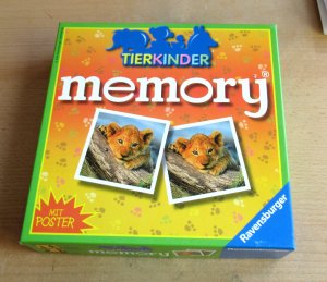 Tierkinder Memory mit Poster