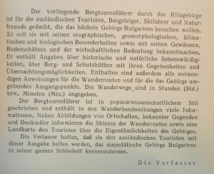 gebrauchtes Buch – Shiwko Radutschev, Iwan Schechtov – Das Rilagebirge : Bergtourenführer