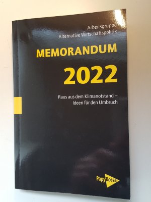 gebrauchtes Buch – Arbeitsgruppe Alternative Wirtschaftspolitik – MEMORANDUM 2022 - Raus aus dem Klimanotstand - Ideen für den Umbruch