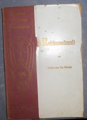 antiquarisches Buch – Walter von zur Westen – Reklamekunst. Mit 191 teils farbigen Abbildungen (Sammlung Illustrierter Monographien, Bd. 13) (Kulturgeschichtliche Monographien)