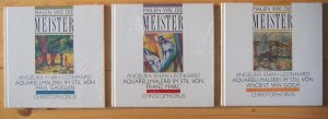 Drei Bücher: 1. Aquarellmalerei im Stil von Vincent van Gogh ; 2. Aquarellmalerei im Stil von Paul Gauguin ; 3. Aquarellmalerei im Stil von Franz Marc