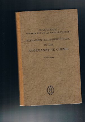 Experimentelle Einführung in die Anorganische Chemie mit 24 Figuren und 1 tafel