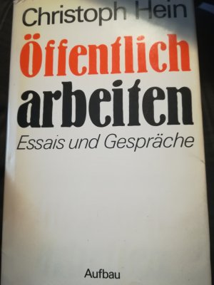 gebrauchtes Buch – christoph hein – öffentlich arbeiten