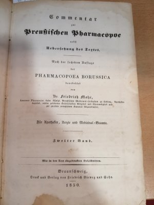 Commentar zur preussischen Pharmacopoe, Zweiter Band