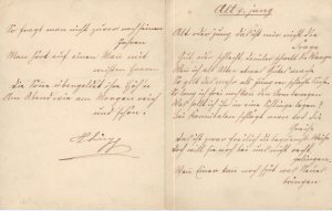 Eigenhändiges Gedicht]. -