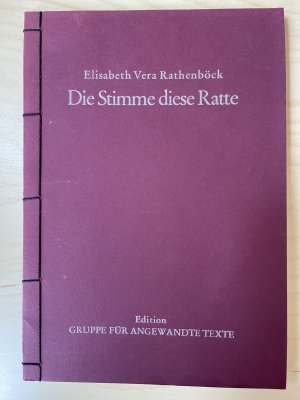 Die Stimme diese Ratte Limitierte Erstausgabe