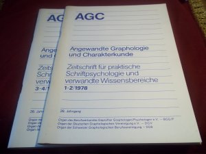 AGC Angewandte Graphologie und Charakterkunde Hefte 1-2 und 3-4/1978