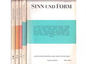 Konvolut „Sinn und Form. Beiträge zur Literatur“. 5 Titel. 1.) Heft 5/1986, darin u. a. Fritz Cremer zum 80.; Stephan Hermlin: Meine Zeit; Walter Jens […]
