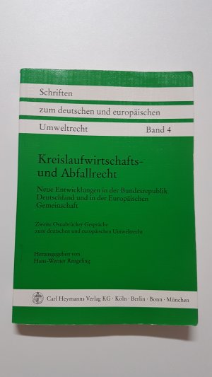 gebrauchtes Buch – Hans-Werner Rengeling – Kreislaufwirtschafts- und Abfallrecht