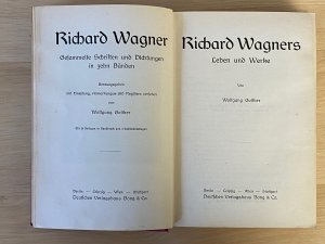 antiquarisches Buch – Wolfgang Golther – Richard Wagners Leben und Werke. Gesammelte Schriften und Dichtungen in zehn Bänden (6 Bücher, vollständig)