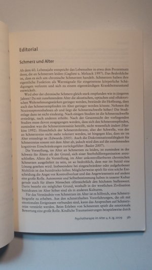 gebrauchtes Buch – Peter Bäuerle & Johannes Kipp  – Psychotherapie im Alter - Schmerz | Nummer 4 / 6. Jahrgang