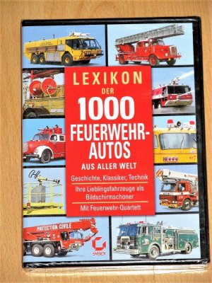 gebrauchtes Spiel – CD-ROM - Lexikon der 1000 Feuerwehrautos aus aller Welt - Geschichte, Klassiker, Technik  Ihre Lieblingsfahrzeuge als Bildschirmschoner- Mit Feuerwehr-Quartett - Marken und Modelle in Wort und Bild