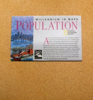 gebrauchtes Buch – National Geographic Society – Millennium in Maps: Population. Supplement of National Geographic October 1998: Karte/Map