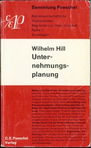 antiquarisches Buch – Wilhelm Hill – Unternehmensplanung