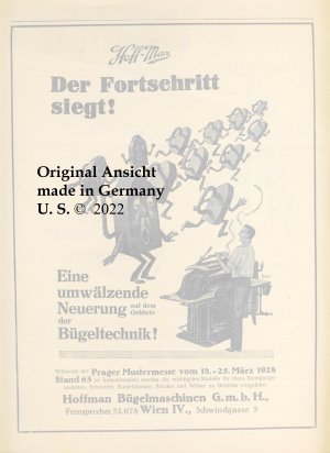 antiquarisches Buch – Bösel, Hoff - Man – "Der Fortschritt siegt !" Bügel-Reklame 1928